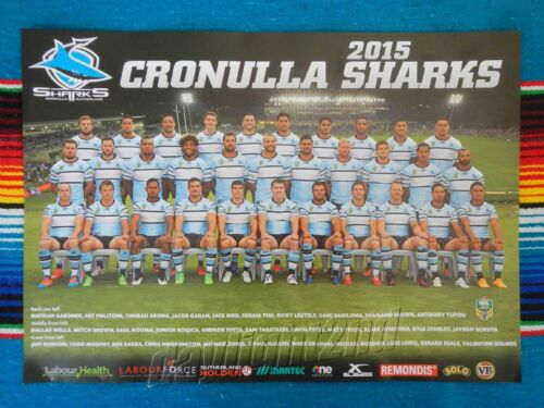 ✺Framed✺ 2015 CRONULLA SHARKS NRL Poster 45cm x 32cm x 3cm 