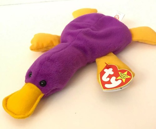 Original Patti Platypus Ty Beanie Baby 1993 New With 4th Generation Tag