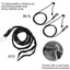 Safety Kayak Canoe Boat Paddle Leash Fishing Rod Coiled Lanyard Cord Elastic JE