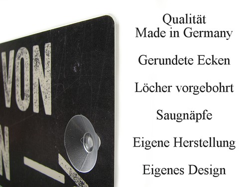 Kunststoffschild Autoschild HEBAMME IM EINSATZ Shabby Vintage Einsatzschild