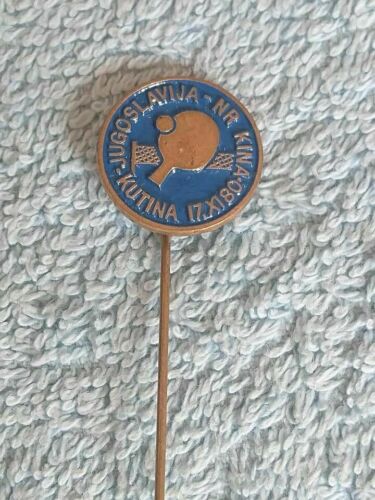 pin badge 1980 Kutina Friendly Match YUGOSLAVIA against CHINA TABLE TENNIS