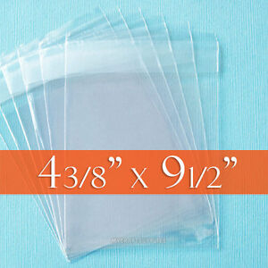.Resealable OPP Poly A10 Envelope etc 200 Clear Cello Bags,4 3//8/" x 9 1//2/" inch