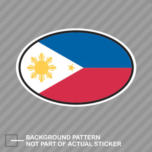 Philippines Oval Sticker Decal Vinyl FilipinoCountry Code euro PH v7 