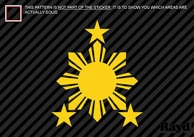 Philippines Sun Sticker Die Cut Decal Self Adhesive Vinyl #2 stars filipino 2x