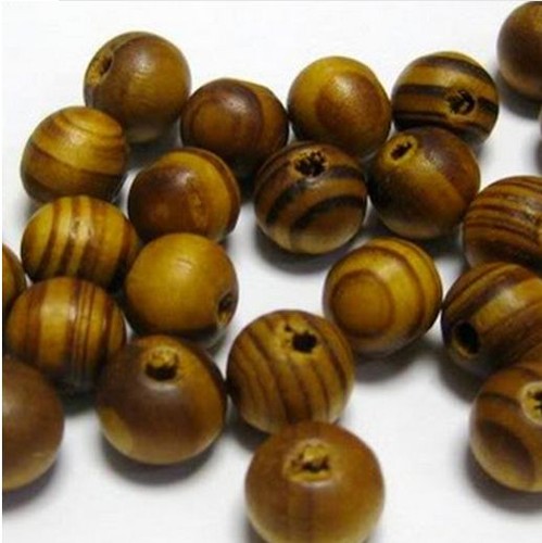 wholesale 50//100//500//1000pcs stripe round wood Loose beads
