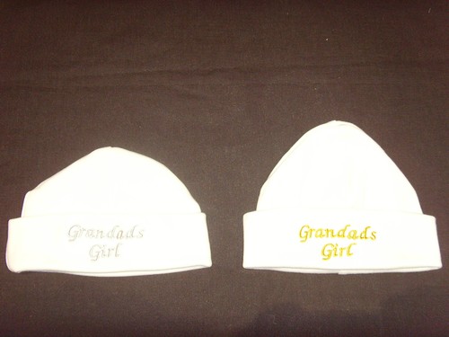 Baby 100/% Cotton Embroidered Personalised Hat With The Saying Grandad/'s Girl