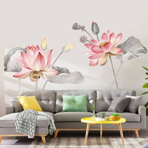 Lotus Blossom Wall Stickers Kids Home Decor Removable Vinyl Decal Art Mural Gift