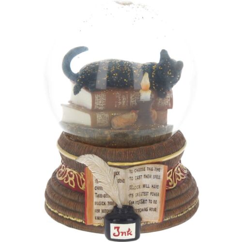 Gorgeous Lisa Parker Snowglobe Water Ball ~ Witching Hour ~  Cat ~ Nemesis Now 