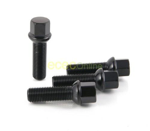 Ball Seat, 40mm Shank 10 - for many VW Audi Mercedes Black 14x1.5 Lug Bolts