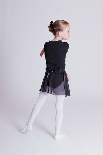 schwarz Ballettjacke Jacke Bolero tanzmuster Kinder Ballett Wickeljacke /"Mandy/"
