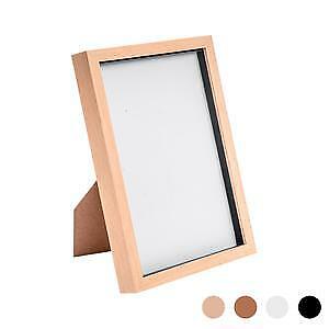 A4 Box Picture Photo Frame Rectangle Acrylic Home Decoration Light Wood New UK