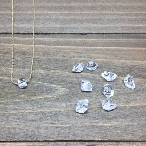 dainty choker Tiny Herkimer Diamond necklace 14k gold filled