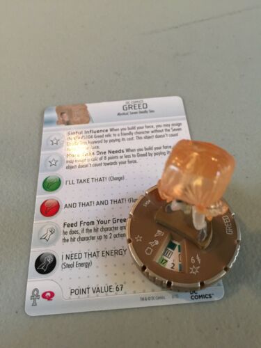 DC Heroclix Justice League Trinity War 065 Greed Chase 