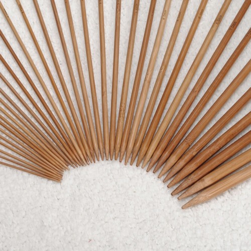 10mm GS High Quality Set 36pcs Single Pointed Bamboo Knitting Needles Case 2mm