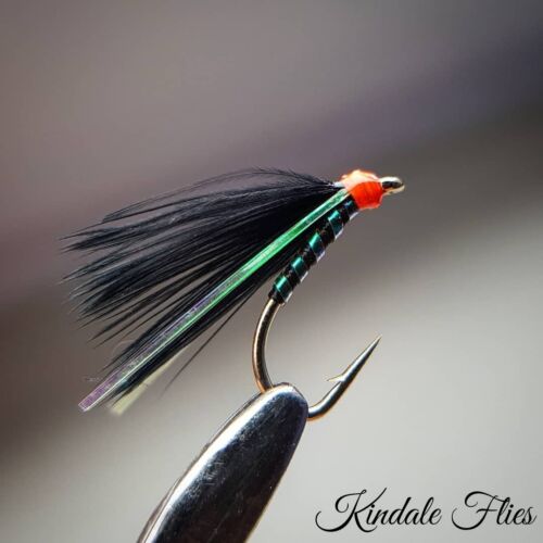 Hothead Holographic Ribbed Cormorant Size 14 Fly Fishing Flies Fry Set of 3