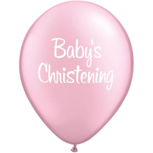 Baby Girl Christening Baptism Pink Balloons 28cm pack of 10