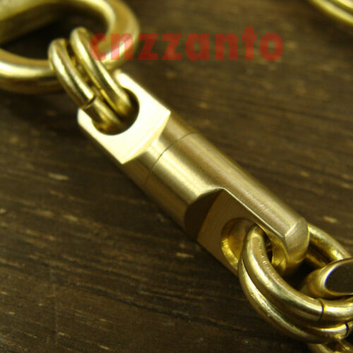 Solid Brass key chain ring snap shackle swivel eye hook clip Biker funker H721A 