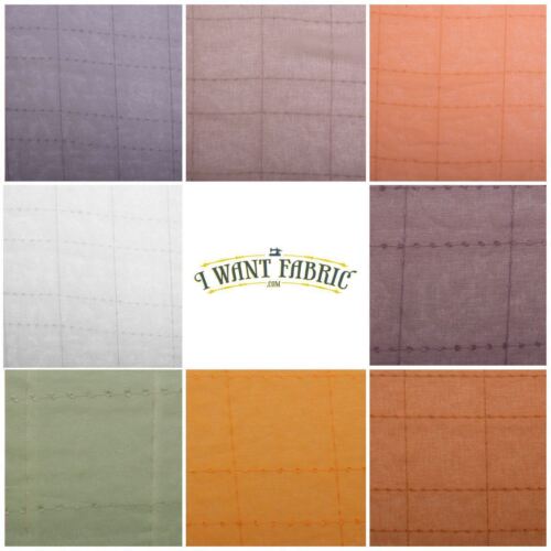 Embroidered Square Check Curtain Netting Voile Kitchen Mesh Window Fabric