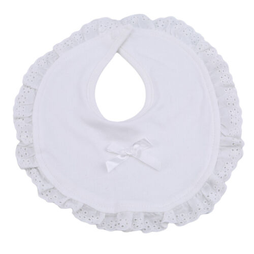 Baby Boy Girl Cotton Bibs Saliva Towel Feeding Apron Princess Lace Brim Bibs J