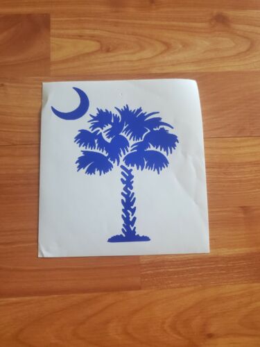 SC South Carolina Palmetto tree Crescent Moon Decal sticker 18 inch long for cor 