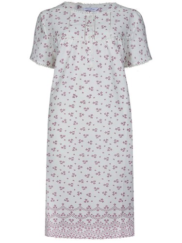 Marks And Spencer M/&S Cream Floral Lace Short Sleeve Nighty Nightdress 8-26 NEW