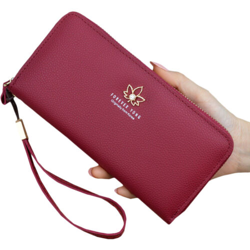 Women Ladies Leather Clutch Wallet Zip Purse Card Phone Holder Case Long Handbag 