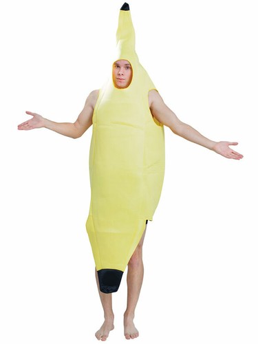 Adult Banana Fruit Fancy Dress Costume Outfit Food Fun Hen Stag Do Mens Womens