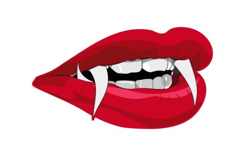 3x stickers vampire lips bouche sinistre pour pare-choc casque travail porte réfrigérateur home 