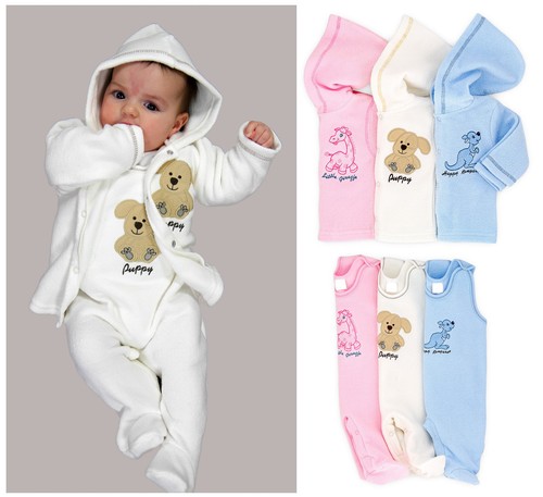 Set Thermofrottee Baby Strampler und Oberteil Junge Mädchen Gr.62,68,74 2-tlg