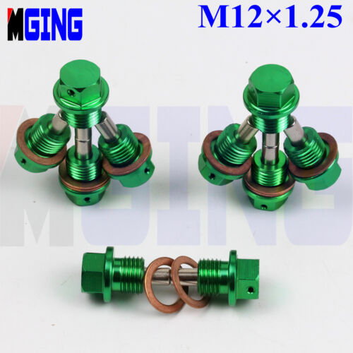 Drain Plug M12X1.25 Engine Magnetic Oil Pan Bolt Crush Washer Filter Adsorb GG