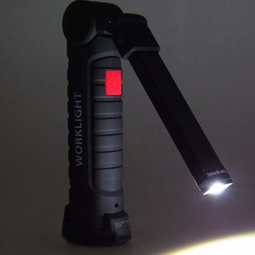 LED COB Magnet Taschenlampe Flexible Lampe Arbeitsleuchte USB Wiederaufladbar