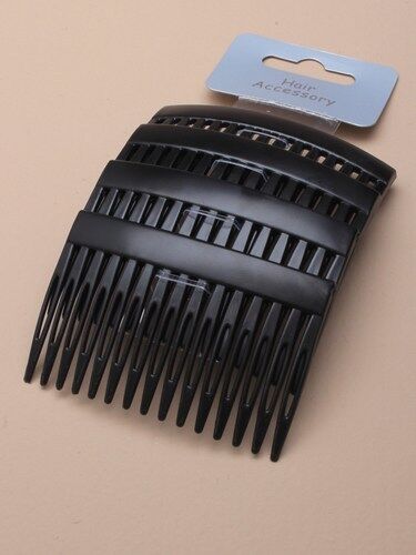 NEW 4 PACK OF HAIR COMBS HAIR SLIDES BLACK CLEAR TORT HAIR COMB PLASTIC 