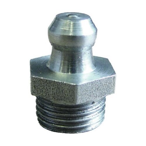 GREASE NIPPLE 1/4 BSF PITCH STRAIGHT ZINC PLATED ZP 2pc