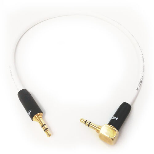 3m 3,5mm Miniklinke Patch AUX Mikrofon Kopfhörer-Kabel gewinkelt GOBLIN30cm