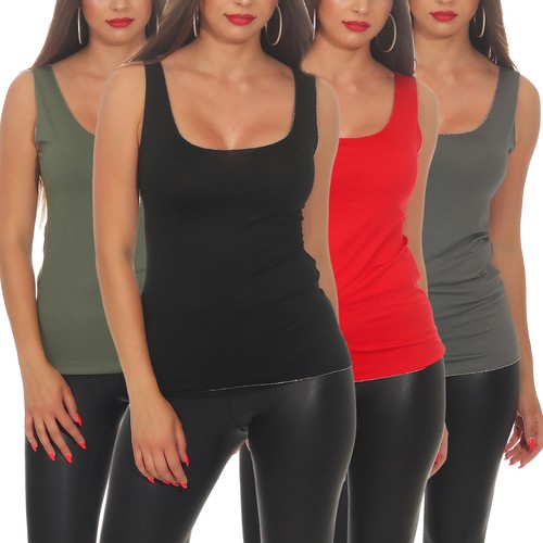 Damen Bluse Tops Sommer Oberteil Tunika Shirt Shirts ärmellos Sommertop 3-7