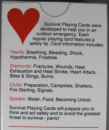 Survival Playing Cards 3 Decks Bug Out Bag Gear Supplies Backpack Kit Prepper
