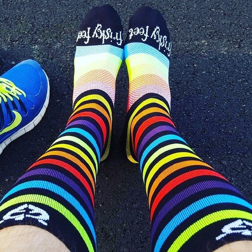 NEW Nurses Socks Frisky Feet Rainbow Compression Nurse Apparel Scrubs Fun Funky