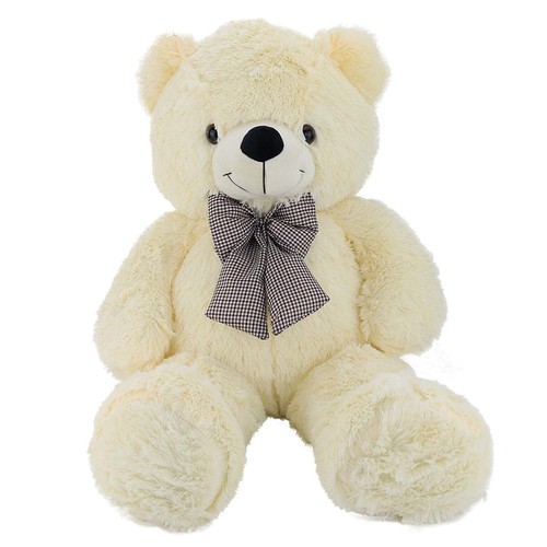 Teddy Bear Giant 39/" Huggable Stuffed Animal Soft Plush Toy With Bowtie White