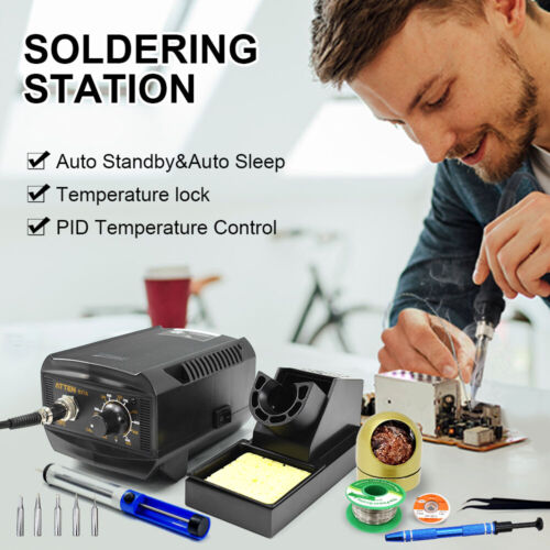 65W Rework Soldering Station Solder Iron Kit Auto Sleep Welding Repair Tool 110V