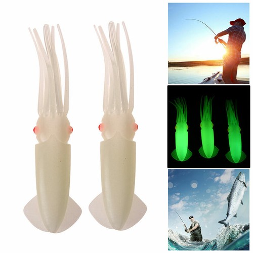 Details about / 5x Saltwater Fishing Lure Squid Octopus Skirts Lures Tackle Glow Luminous Deco