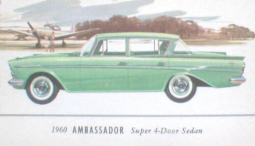 1960 RAMBLER Mini-Brochure CUSTOM,AMERICAN,AMBASSADOR,