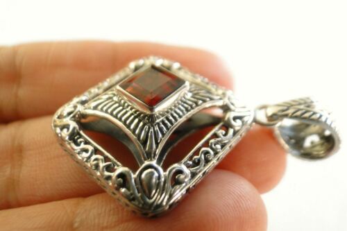 Details about   Red Garnet Intricate Design Balinese 925 Sterling Silver Pendant 