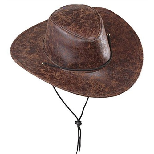Cowboy Leatherlook Cappelli da Cowboy Selvaggio West TAPPI /& Cappucci Per Travestimenti-Cappello