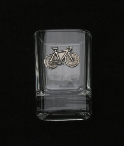 Racing Bike Cut Crystal Shot Tot Glass Cup Ideal Cycling Gift 