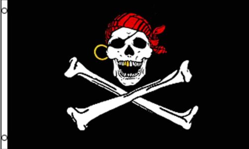 Bandana Gold Teeth Jolly Roger 3x5ft Pirate Poly Flag Swashbuckler 