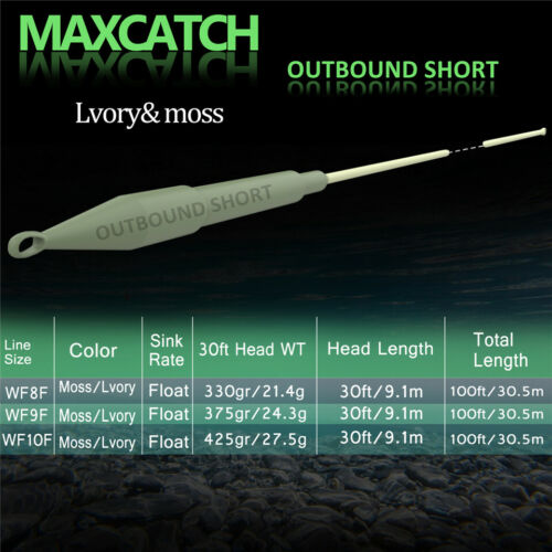 Outbound 6/7/8/9/10wt 100FT Weight Forward Saltwater Floating Fly Fishing Line 