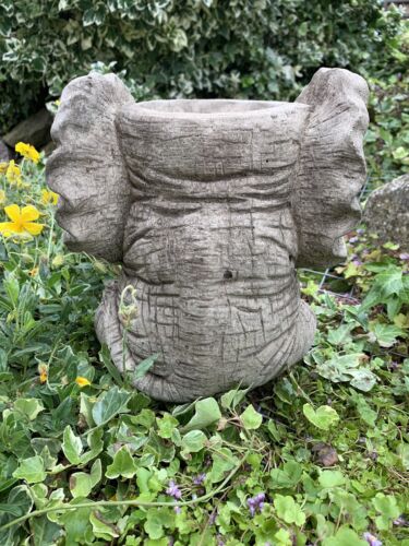 Stone Garden Elephant JARDINIERE X2 plant pot pot de fleur main Fonte Ornement