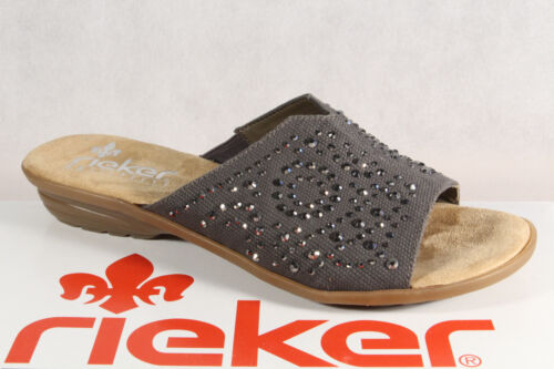 Rieker sandalias sandalia es pantufla gris v3407 nuevo!