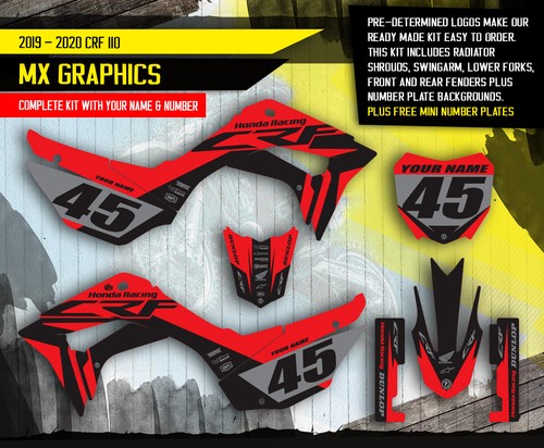 2019 2020 CRF 110 F MOTOCROSS GRAPHICS KIT CRF110 STICKERS DECALS