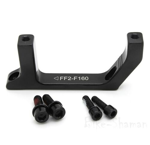 TRP FF2 160 mm flat mount to Post Mount Disc Brake mount adapter /& Bolts-Front